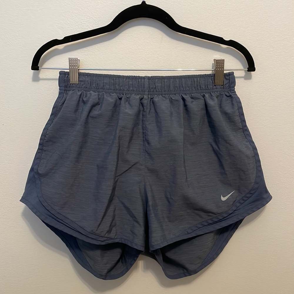 Feathered blue Nike dri-fit tempo shorts